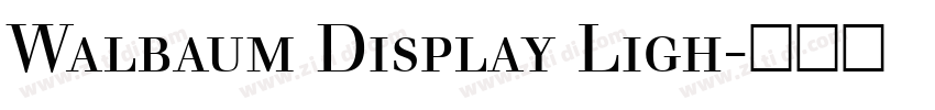 Walbaum Display Ligh字体转换